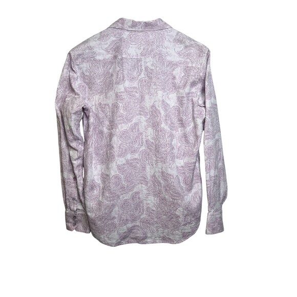 Robert Graham Button Down Shirt Size Medium Purple Pattern Classic Fit - Picture 7 of 7